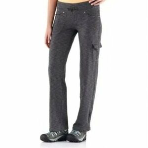 KUHL Mova Pants heathered grey elastic‎ waistband cargo pocket Sz 6
